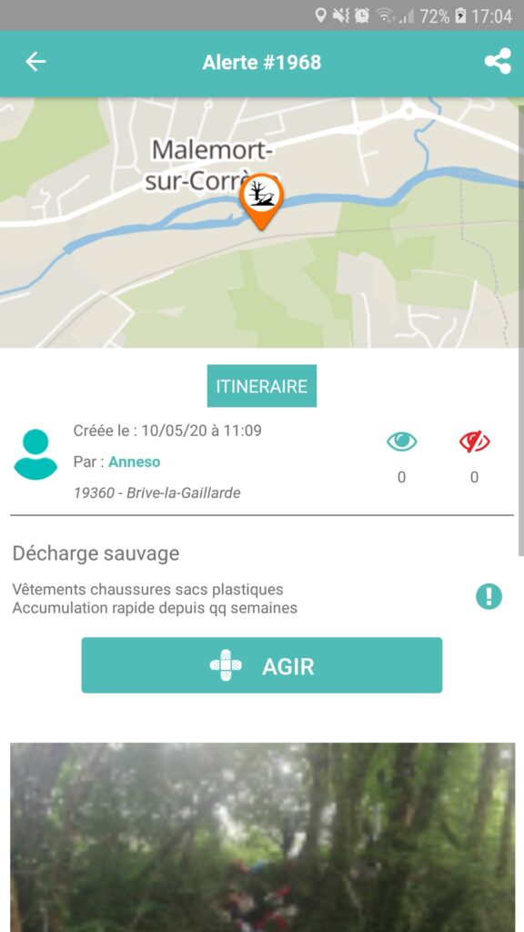 carte décharge sauvage 19
