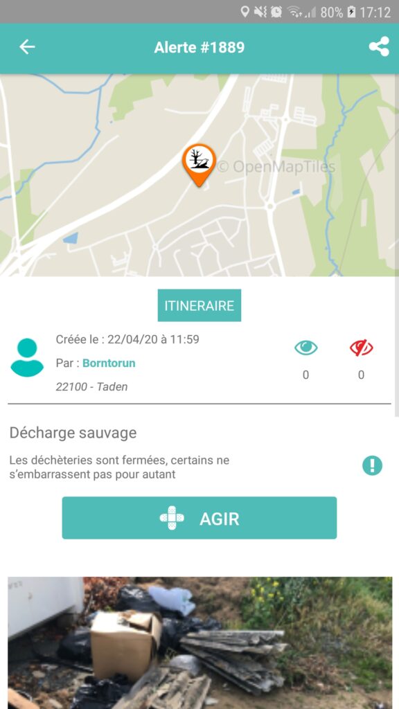 Carte décharge sauvage 22