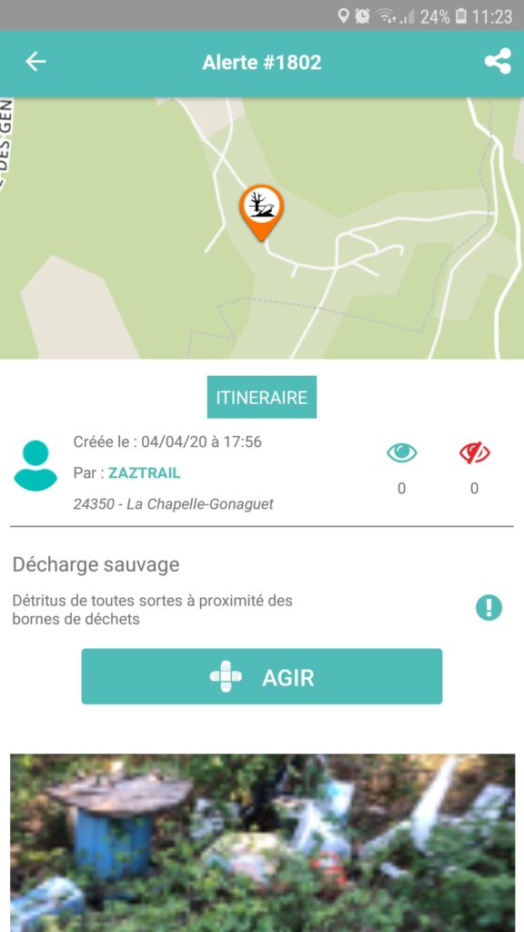 carte décharge sauvage 24