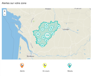 Carte interactive depuis votre tableau de bord