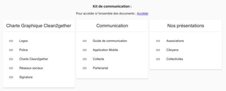 Kit de communication mis à votre disposition