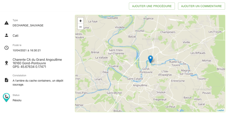 Vue détaillée d'une alerte