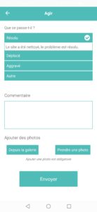 Suivi d'une alerte via l'application mobile