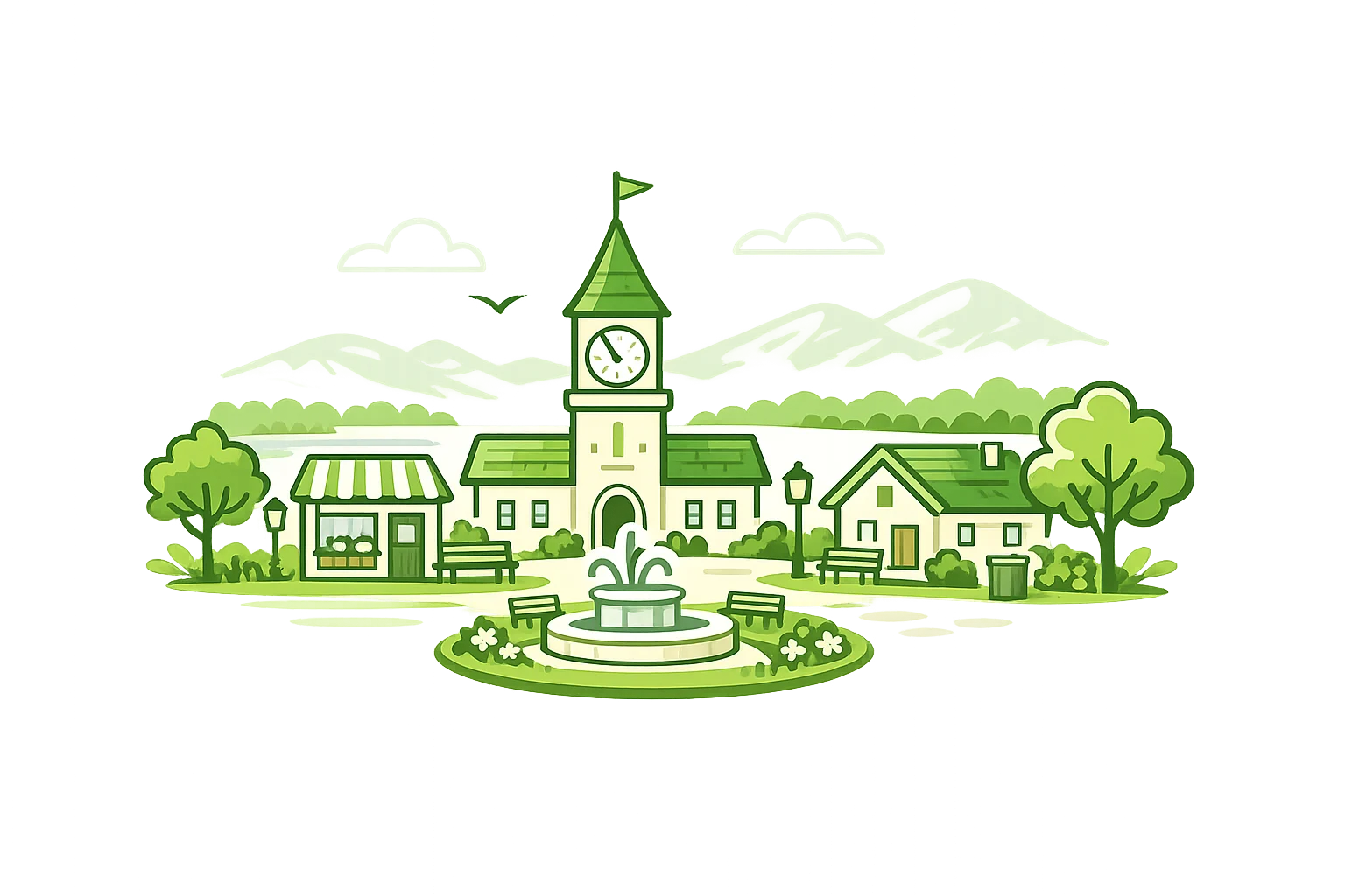 Illustration d’une commune et de son cadre de vie